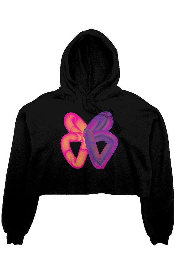 crop fleece hoodie